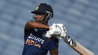 India's Hardik Pandya scored 64 off 44 balls. AFP