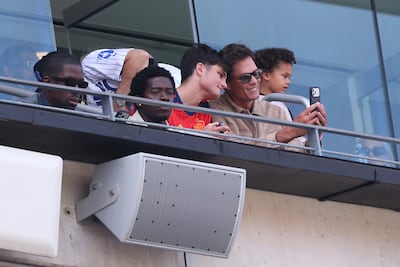 Former American football star Tom Brady was seen taking photos at the World Cup Final. Getty Images