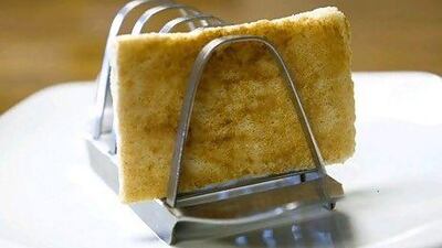 A recent undated handout picture released by Hanson Auctioneers and Valuers on July 19, 2012 shows a piece of toast believed to have been served to Britain's Prince Charles for breakfast on the day he married princess Diana in 1981 that was sold at auction in Derby, central England on July 19, 2012. The mother of a former servant at Buckingham Palace kept the royal wedding day souvenir, which was the subject of a bidding war at Hanson Auctioneers near Derby in central England and fetched 230 GBP (359 USD, 293 euros). RESTRICTED TO EDITORIAL USE - MANDATORY CREDIT " AFP PHOTO / HANSONS / PAUL TONGE " - NO MARKETING NO ADVERTISING CAMPAIGNS - DISTRIBUTED AS A SERVICE TO CLIENTS