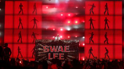 Diplo and Swae Lee perform. Reuters