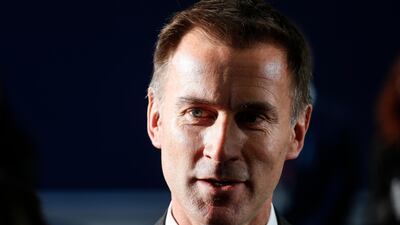 Former UK health secretary Jeremy Hunt is on Russia's latest sanctions list. Photo: Julien Warnand