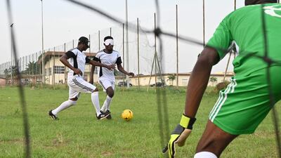 The game is a five-a-side pursuit featuring four blind or visually impaired outfielders and a sighted or visually impaired goalkeeper.