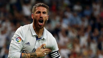 Real Madrid’s Sergio Ramos celebrates a goal. Sergio Perez / Reuters