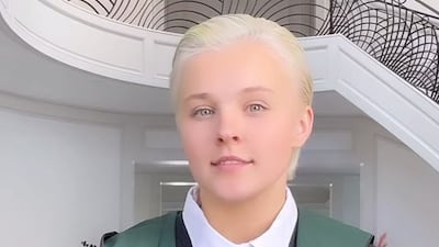 JoJo Siwa as Draco Malfoy. Photo: @itsjojosiwa / Instagram