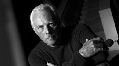 Giorgio Armani in his London flagship store. Shutterstock