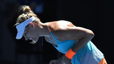 Germany's Angelique Kerber has had a rough start to 2017, but she has seen signs of a revival on the practice courts. Saeed Khan / AFP