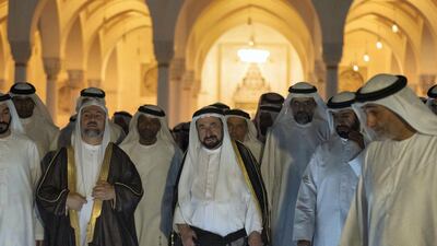 Sheikh Dr Sultan bin Muhammad Al Qasimi, Supreme Council Member and Ruler of Sharjah, inaugurates Sharjah Mosque in the Al Tay area. WAM