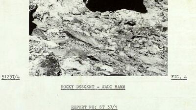 The archive also detailed desert trials of Land Rovers in Abu Dhabi's western region. Photo: Arabian Gulf Digital Archive