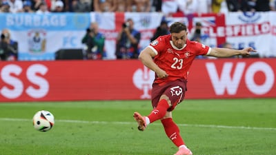 (On for Embolo 109’) Almost scored with wicked corner that crashed off post with Pickford beaten. Scored in shoot-out. AFP