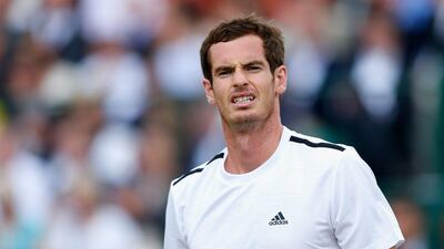 Andy Murray shown at the BNP Paribas Tennis Classic exhibition at Hurlingham Club on Thursday. Harry Engels / Getty Images / June 19, 2014