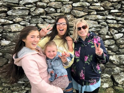 Paula Burns with her stepdaughters Nayana and Neva, and her biological daughter, Amelia, 4