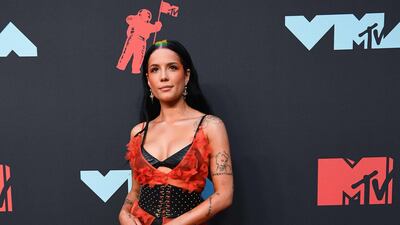 Halsey arrives at the MTV Video Music Awards on Monday, August 26. AFP