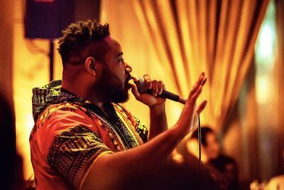 Frankie's Comedy Cellar is hosting a Dine and Laugh event tonight in Abu Dhabi. Pictured: Tai Paschall. Frankie's Comedy Cellar