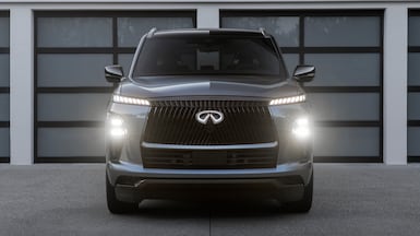 The all-new Infiniti QX80 features sharp lines, flush surfaces, a dramatically oversized grille and striking LED lighting. Photo: Infiniti