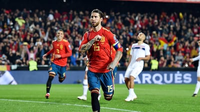Sergio Ramos scored the winning goal from the penalty spot as Spain earned a 2-1 win over Norway. Getty Images