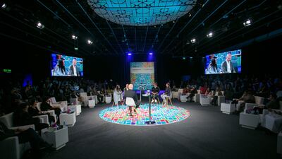 The Culture Summit panel 'How are the new publics shaping our new museums?'. From left to right: Suhanya Raffel, Director, M+, Hong Kong; Aaron Seeto, Director, MACAN, Jakarta; Richard Armstrong, Director, Solomon R. Guggenheim Museum and Foundation; Kulapat Yantrasast, Architect, WHY; and Madeleine Grynsztejn, Director, MCA Chicago. Courtesy Culture Summit