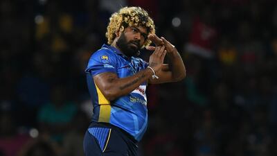 Sri Lanka cricket captain Lasith Malinga signals for a TV Umpire review during the third Twenty20 cricket match against New Zealand. AFP
