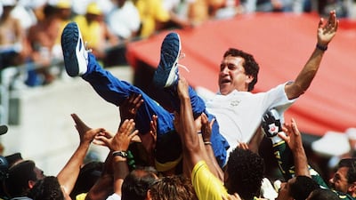 Carlos Parreira has seen players across eras, and hoisted by the Brazilians after securing their fourth title in 1994. Gabriel Bouys / AFP