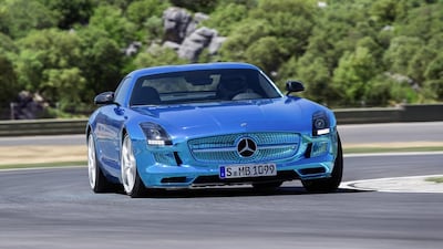 Mercedes Benz SLS AMG Electric Drive deliveries to the UAE are expected to begin before the year ends. Courtesy Global Communications Mercedes-Benz Cars