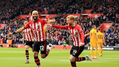 Striker: Nathan Redmond (Southampton) – A revelation under Ralph Hasenhuttl, the winger’s well-taken double against Wolves went a long way towards keeping Southampton up. Getty Images