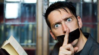 Sam Wills says his prop-filled suitcase sometimes causes consternation at airports. Tiffany Schultz