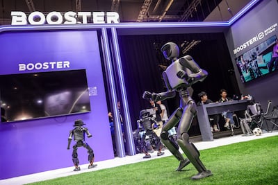 A robot at a trade fair in Berlin. German industry is forging ties with the Gulf but politicians want to see relations move into culture and education. Getty Images