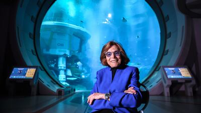 Marine biologist and oceanographer Dr Sylvia Earle at SeaWorld Abu Dhabi. Victor Besa / The National