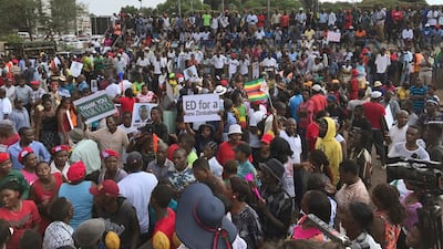 Harare on Wednesday. AP