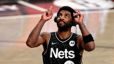 Brooklyn Nets' Kyrie Irving after their 121-109 win over the Boston Celtics on Thursday. AP