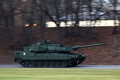 A German Leopard 2A8 main battle tank. EPA
