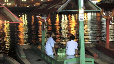 Abras ferry commuters (and some tourists) between Bur Dubai and Karama. They have been operating for more than 40 years and offer incredibly cheap public transport at Dh1 a journey. Chris Whiteoak / The National