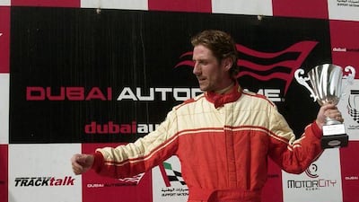 Christophe Hissette after winning in the GulfSport Radical Cup at Dubai Autodrome earlier in the season.