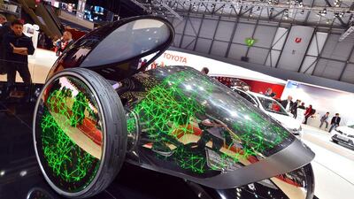 The Toyota FV2 Future Mobility Concept is shown at the Geneva Motor Show 2014. Uli Deck / EPA