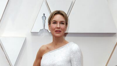 Renee Zellweger in Armani on the red carpet during the Oscars arrivals at the 92nd Academy Awards in Hollywood, Los Angeles, California, U.S., February 9, 2020 Reuters
