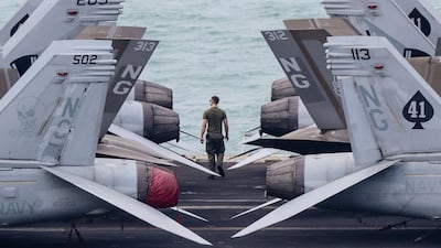 The USS Abraham Lincoln is nuclear powered. AFP