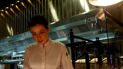 Genny Lorenzo prepares salmon tartare at Marco Pierre White Grill. Photos by Satish Kumar / The National