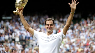 Switzerland’s Roger Federer won his 19th grand slam title after beating Marin Cilic in the Wimbledon final this year. Daniel Leal-Olivas / Reuters