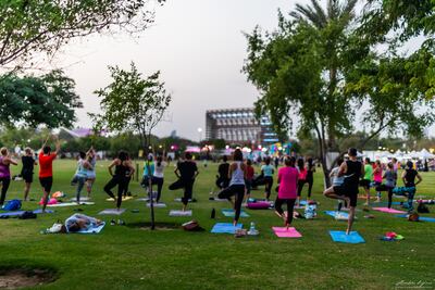 The Umm Al Emarat Park on an autumn Friday afternoon in 2019. Sorbonne University Abu Dhabi