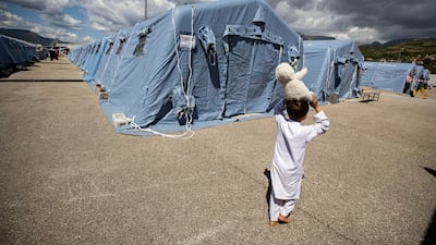 The reception centre for Afghan refugees organised by the Italian Red Cross in Avezzano, Italy. EPA