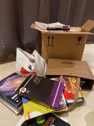 Most of the textbooks are stored in Mehul Advani's home and are in mint condition. Courtesy Mehul Advani