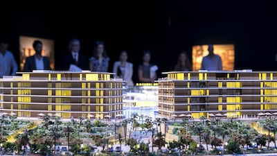 A model of Meraas’ new project. Reem Mohammed / The National