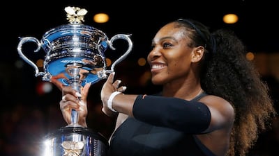 Serena Williams, seen here winning the 2018 women's Australian Open title, begins her title defence against Germany's Tatjana Maria. Reuters
