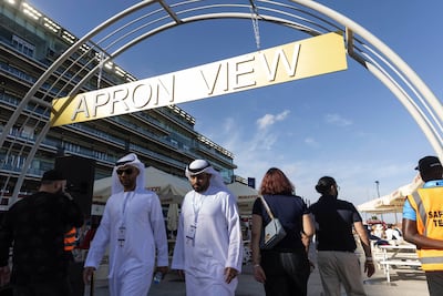 The 30th Dubai World Cup at Meydan Racecourse in Dubai. People gather in the Apron View section of the racecourse Antonie Robertson / The National