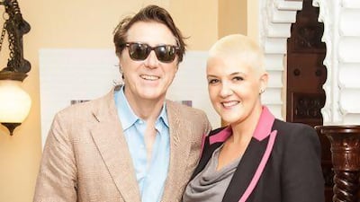 Bryan Ferry with the Dubai-based British interior designer Yasemin Richie. Courtesy DIFF VIP Lounge