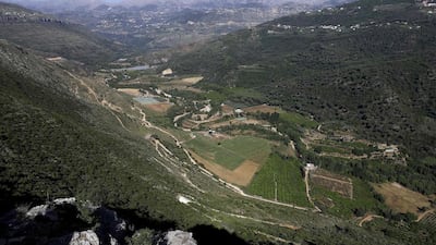 The Bisri Valley in Lebanon, where the Lebanese government plans to build a dam to supply Beirut with much-needed water. But the location is on a seismic fault line. Joseph Eid / AFP
