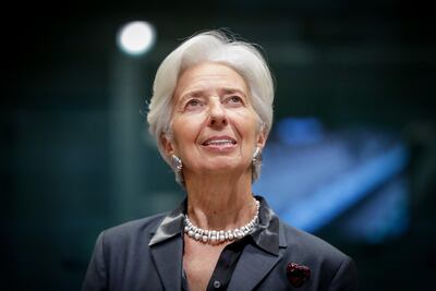 European Central Bank President Christine Lagarde will take part in a discussion on the outlook for the global economy. EPA