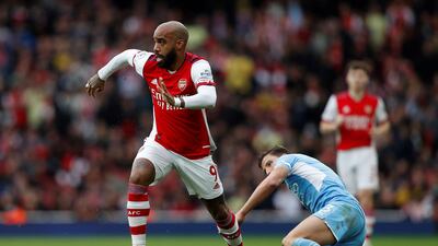Alexandre Lacazette - 7: His block on Ake ensured ball found way to Saka for opening goal. Not a sniff of goal from captain but held ball up well and helped keep pressure on City’s defenders. AFP