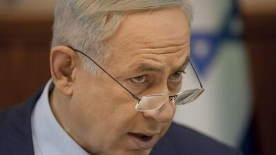 Israel's prime minister Benjamin Netanyahu attends the weekly cabinet meeting at his office in Jerusalem on November 29, 2015. Reuters