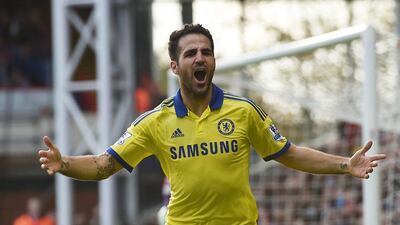 Centre midfield: Cesc Fabregas, Chelsea. Jose Mourinho said it was a scandal how good Fabregas’s first league goal for Chelsea was. It also proved crucial. (Photo: Tim Ireland / AP)