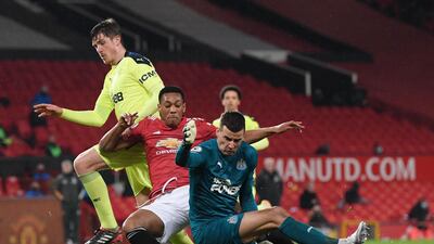 Ciaran Clark - 6: A number of important blocks and well-timed challenges from the former Aston Villa centre-half, athough was easily beaten by Martial who saw fierce strike saved in second half. Struggled to deal with Maguire from United corners late on. Reuters